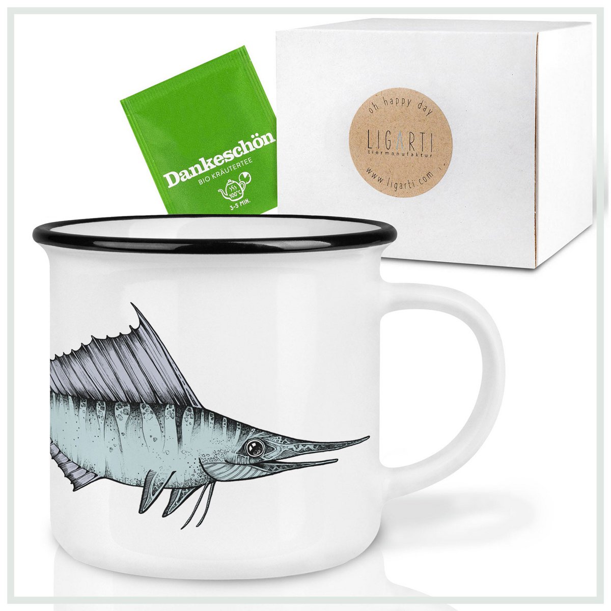 Keramiktasse – Schwertfisch