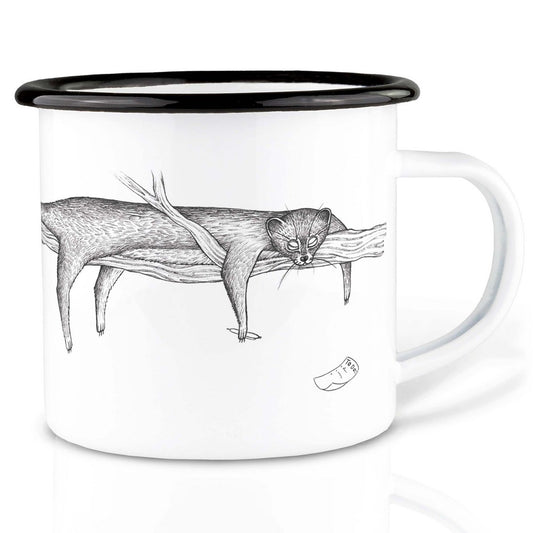 Emaille Tasse – Faulpelz
