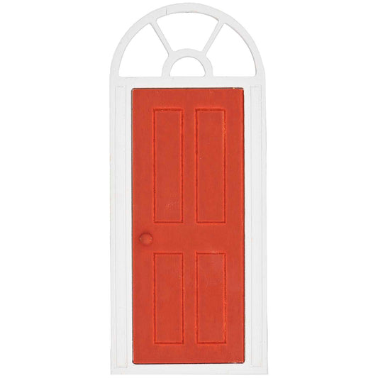 Miniatur Tür mit Bogen rot-weiß