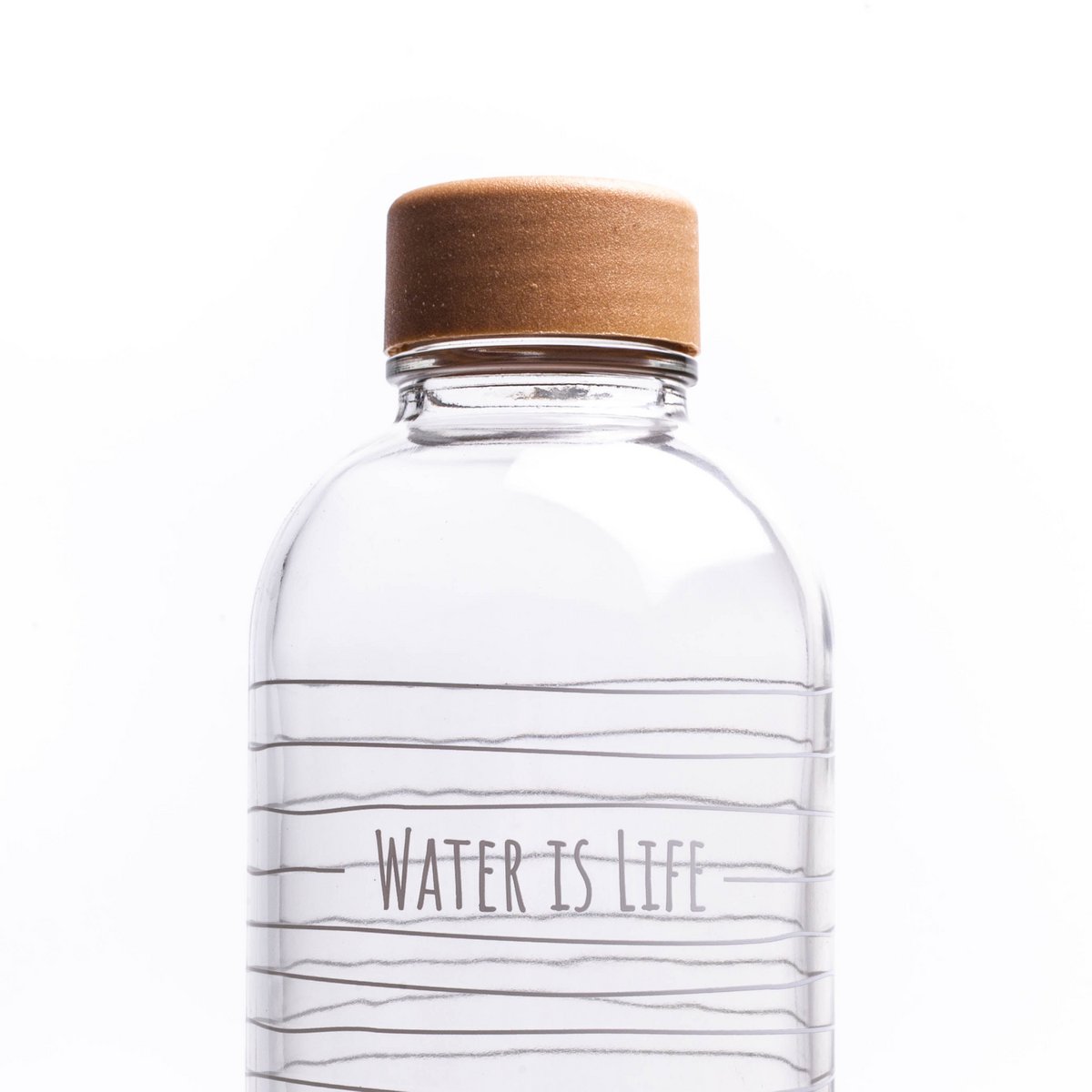 WATER IS LIFE 1,0 l Glasflasche