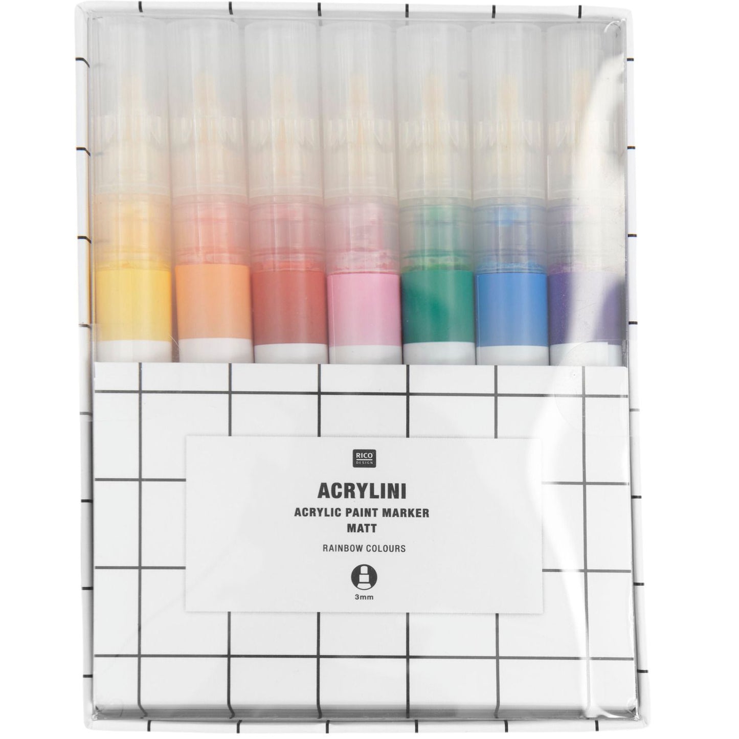 Acrylini Marker Set Rainbow Colours