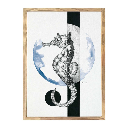 Kunstdruck - Seepferdchen Kreis