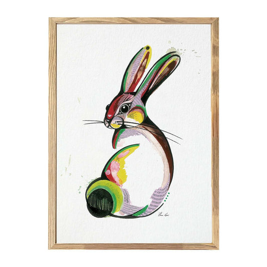 Kunstdruck - Kaninchen bunt
