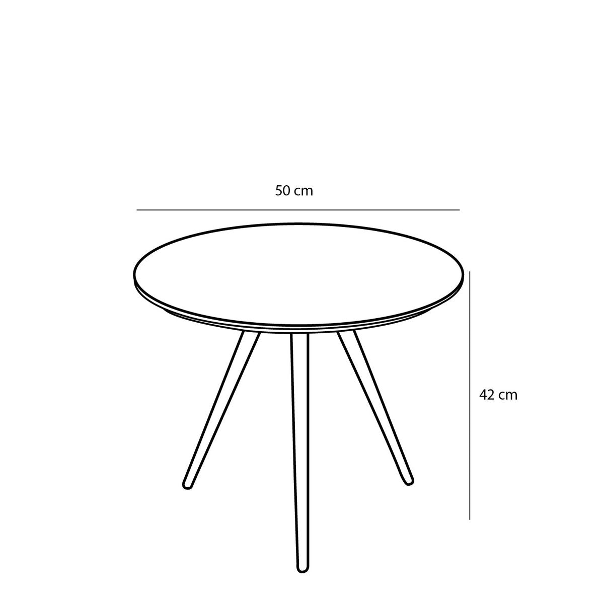 Jailey Beistelltisch – 2er-Set – H49 x Ø50 cm – Recyceltes Holz – Braun