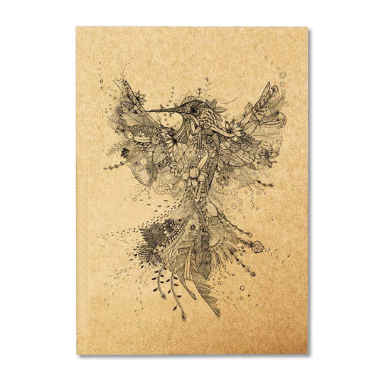 Notizbuch - Blumenvogel
