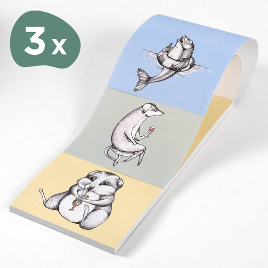 Notizblock – Prösterchen Trio – 3er-Set