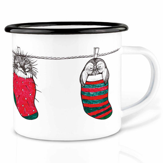 Emaille Tasse – Sockentiere