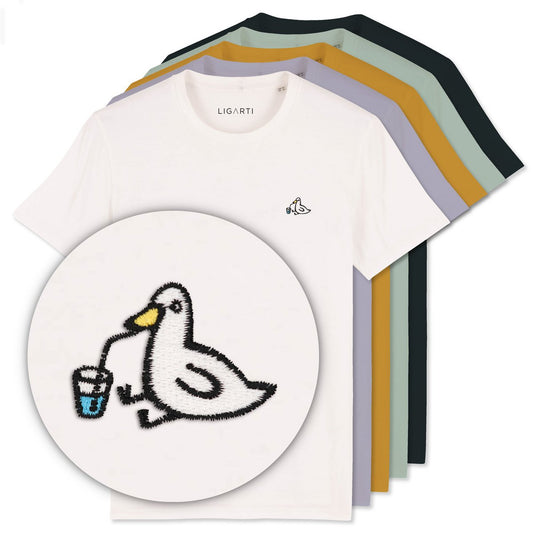 Besticktes T-Shirt – Piet die Ente