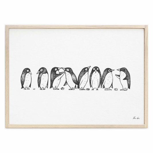 Kunstdruck - Pinguin Love Story