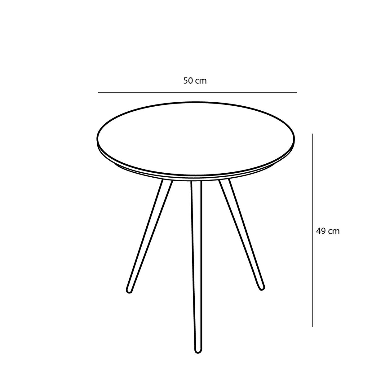 Jailey Beistelltisch – 2er-Set – H49 x Ø50 cm – Recyceltes Holz – Braun