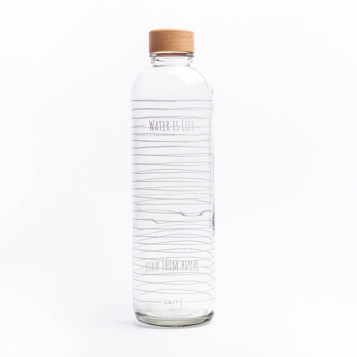 WATER IS LIFE 1,0 l Glasflasche