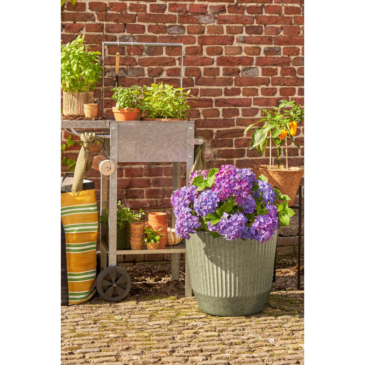 Rio Outdoor-Blumentopf – H40,5 x Ø45 cm – Grün