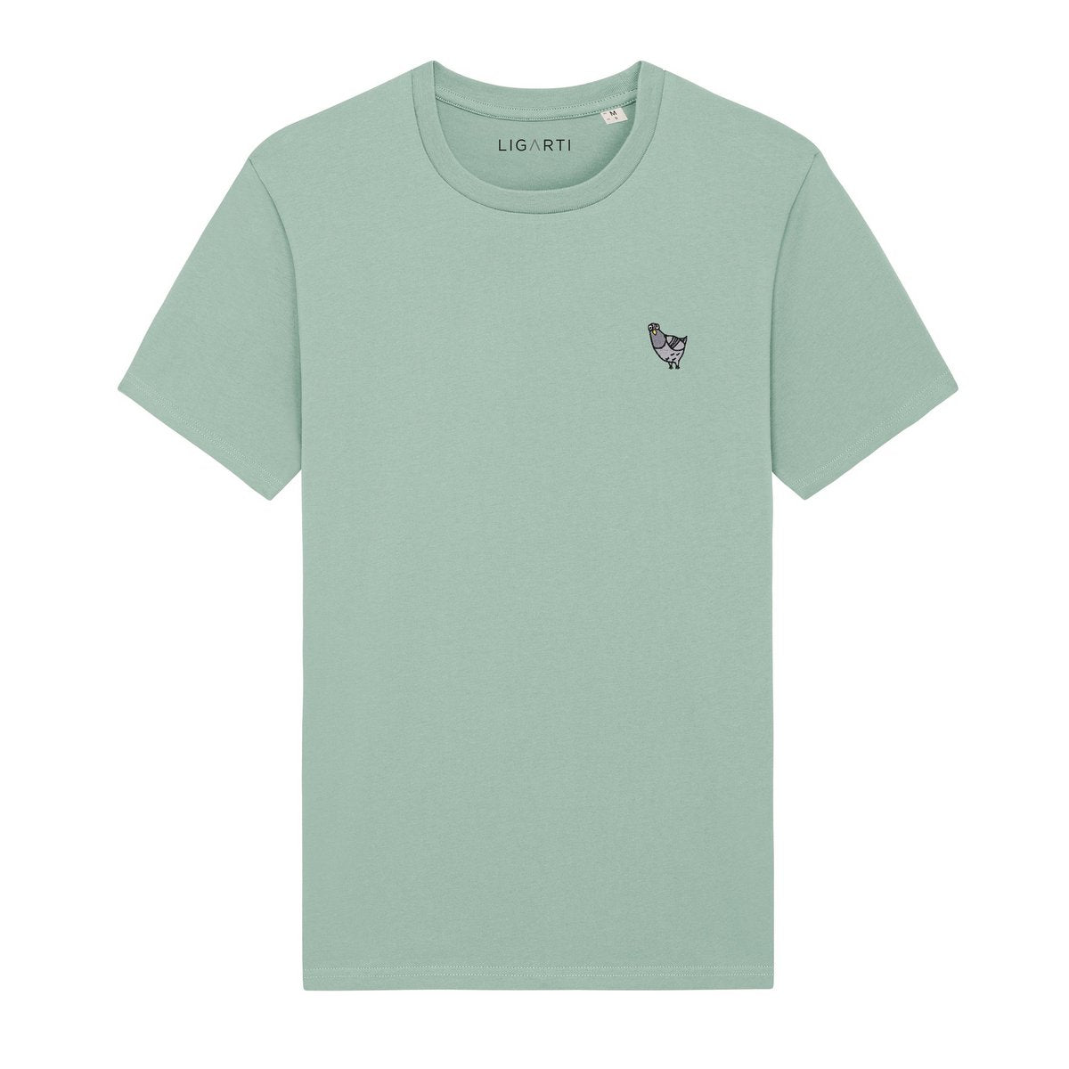 Besticktes T-Shirt – Claude die Taube