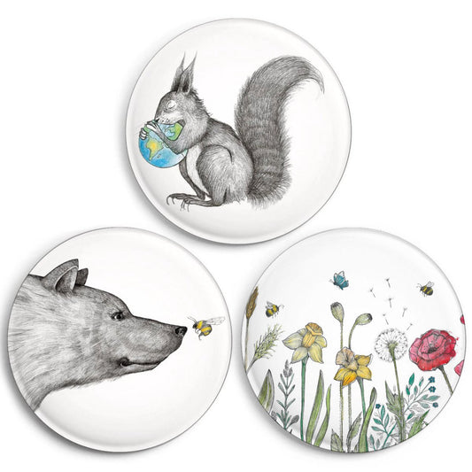 Magnet 3er-Set – Natur Pur