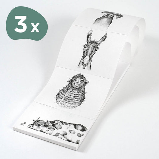 Notizblock – Bauernhof Quartett – 3er-Set