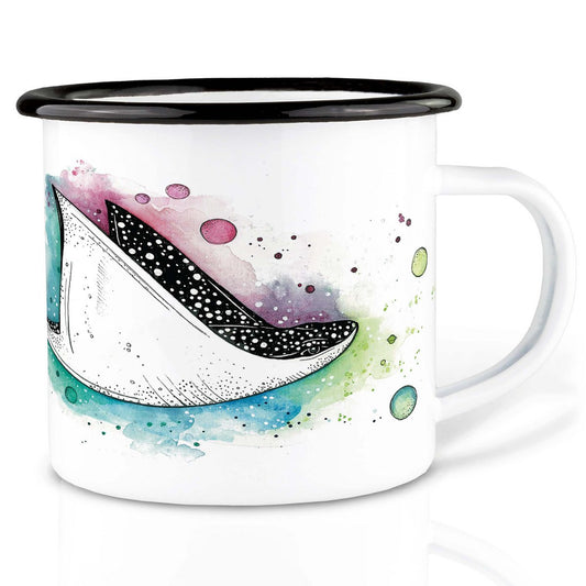 Emaille Tasse – Space Rochen