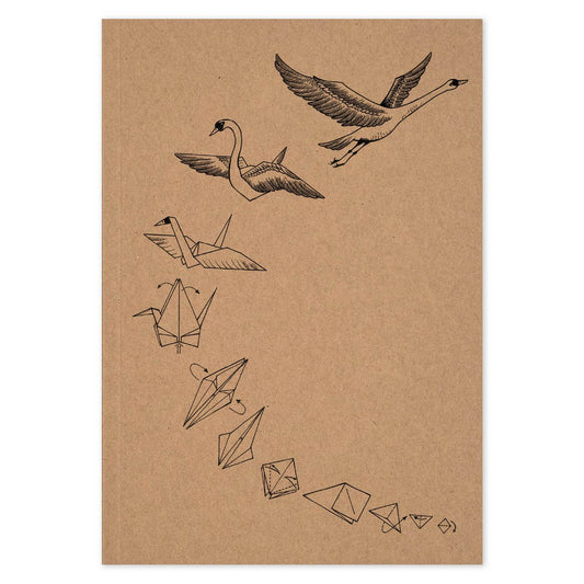 Notizbuch - Origami Schwan